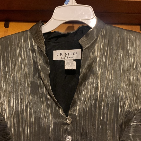 *Clearance-Final* J. R. Nites by Caliendo Size 10 Gold Formal Jacket or Top - Picture 3 of 6